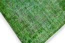 Fresh grass green vintage rug - G654