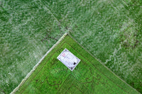 Fresh grass green vintage rug - G654
