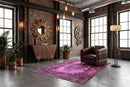 Speels fuchsiaroze vintage vloerkleed - G655