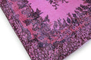 Speels fuchsiaroze vintage vloerkleed - G655