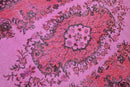 Vurig magentaroze vintage vloerkleed - G660