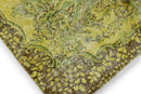 Levendig olijfgroen vintage vloerkleed - G659