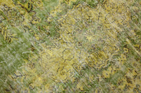 Levendig olijfgroen vintage vloerkleed - G659