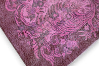 Zacht poederroze vintage vloerkleed - G661