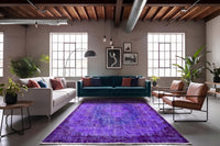 Diep violetpaars vintage vloerkleed - G662