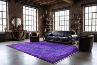 Diep violetpaars vintage vloerkleed - G662
