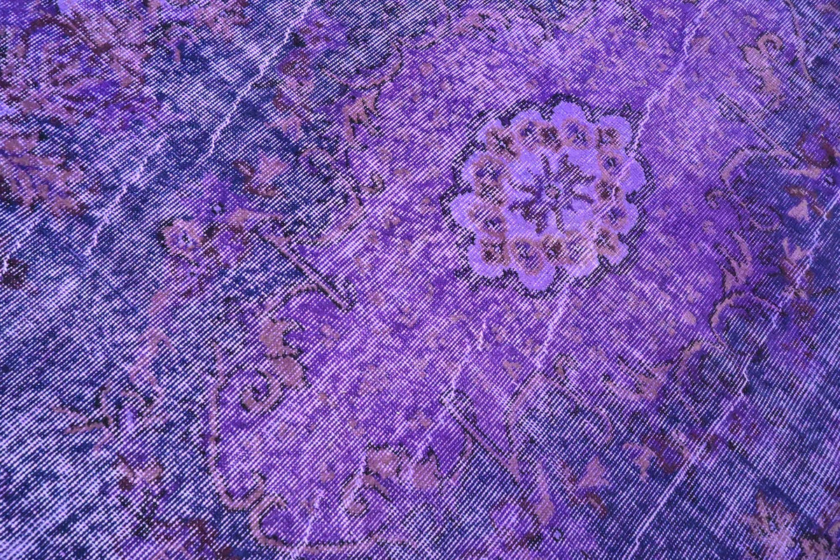 Diep violetpaars vintage vloerkleed - G662