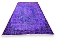 Diep violetpaars vintage vloerkleed - G662