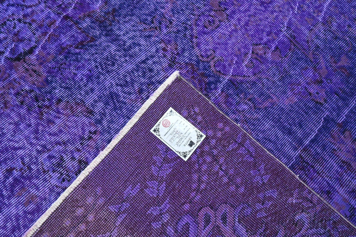 Diep violetpaars vintage vloerkleed - G662