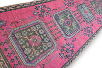 Levendig fuchsiaroze Usak loper - G672