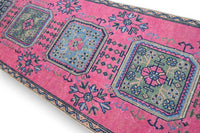 Levendig fuchsiaroze Usak loper - G672