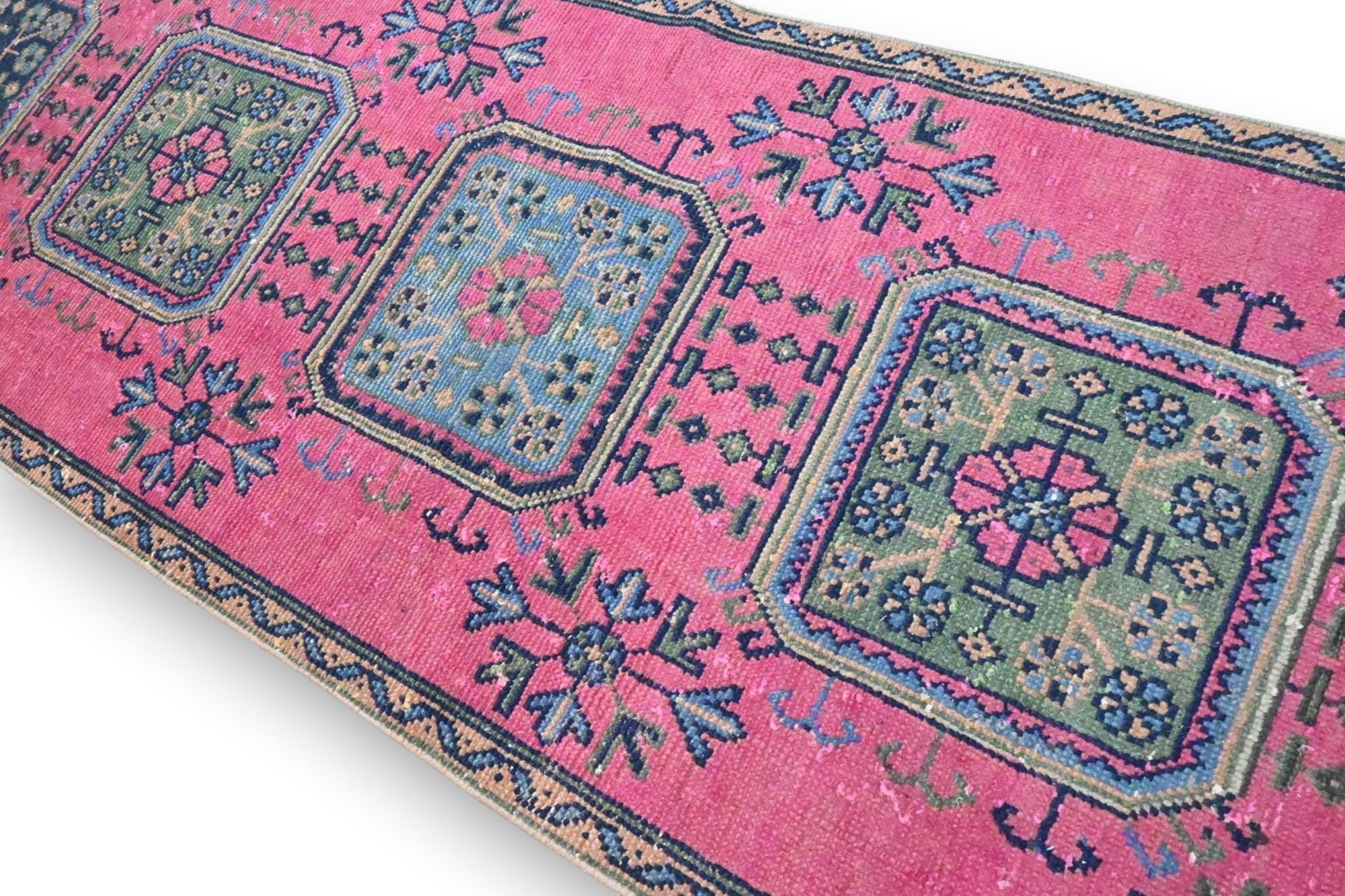 Levendig fuchsiaroze Usak loper - G672