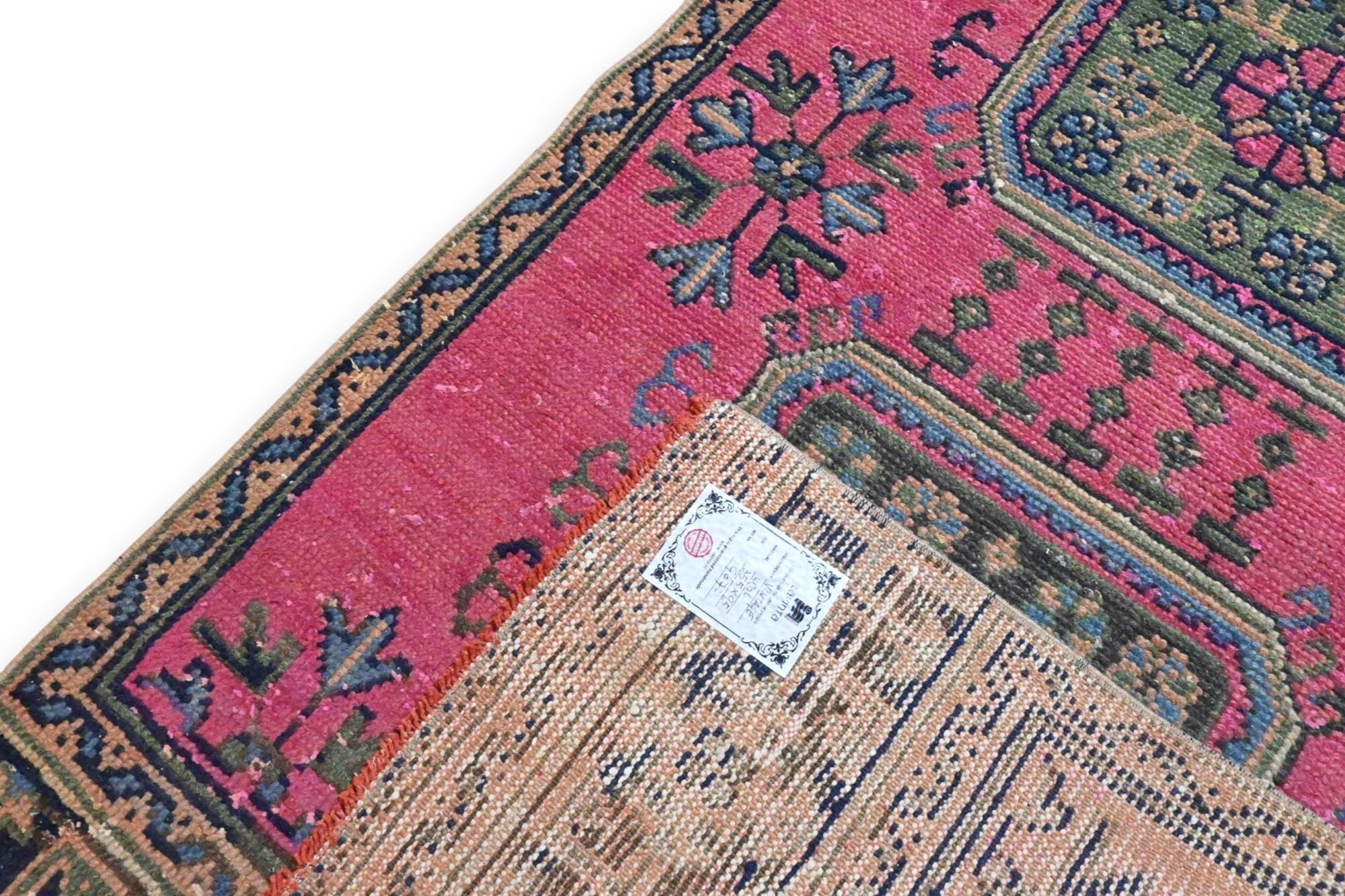 Levendig fuchsiaroze Usak loper - G672