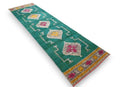 Groene vintage loper - G674