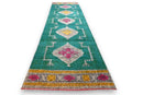 Groene vintage loper - G674