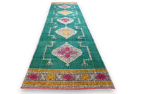 Groene vintage loper - G674