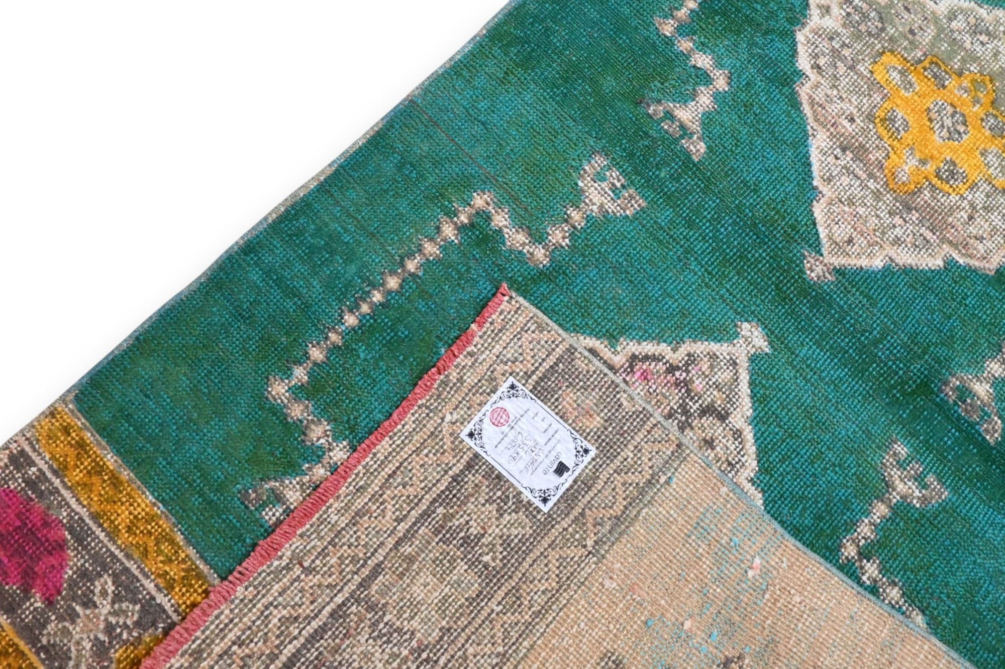 Groene vintage loper - G674
