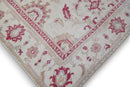 Zacht framboosroze bloemen vloerkleed - G682