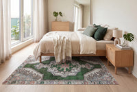 Groen vintage vloerkleed - G687