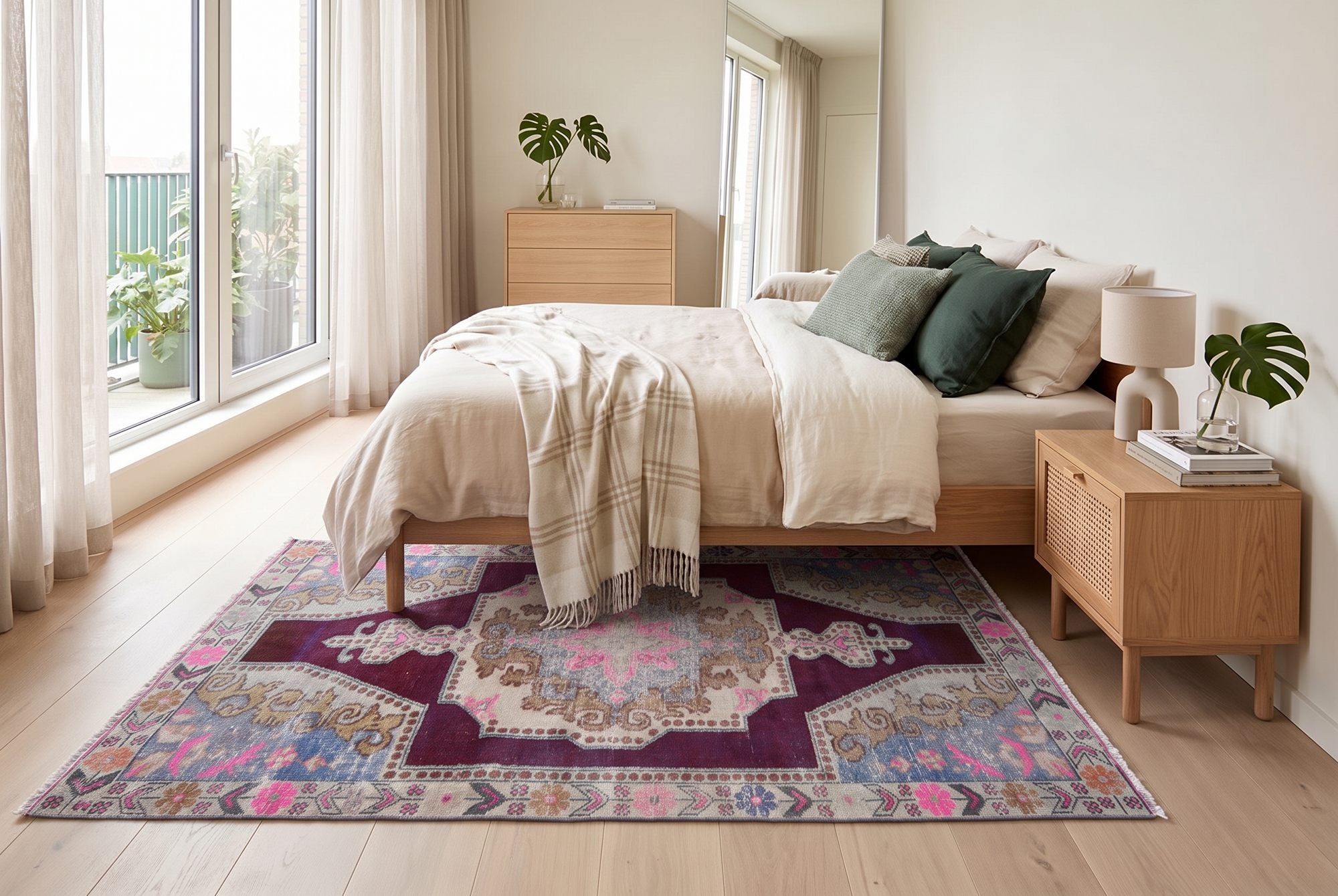 Paars vintage vloerkleed - G688