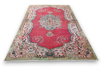 Warm framboosrood vintage vloerkleed - G692