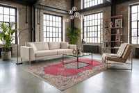 Warm framboosrood vintage vloerkleed - G692
