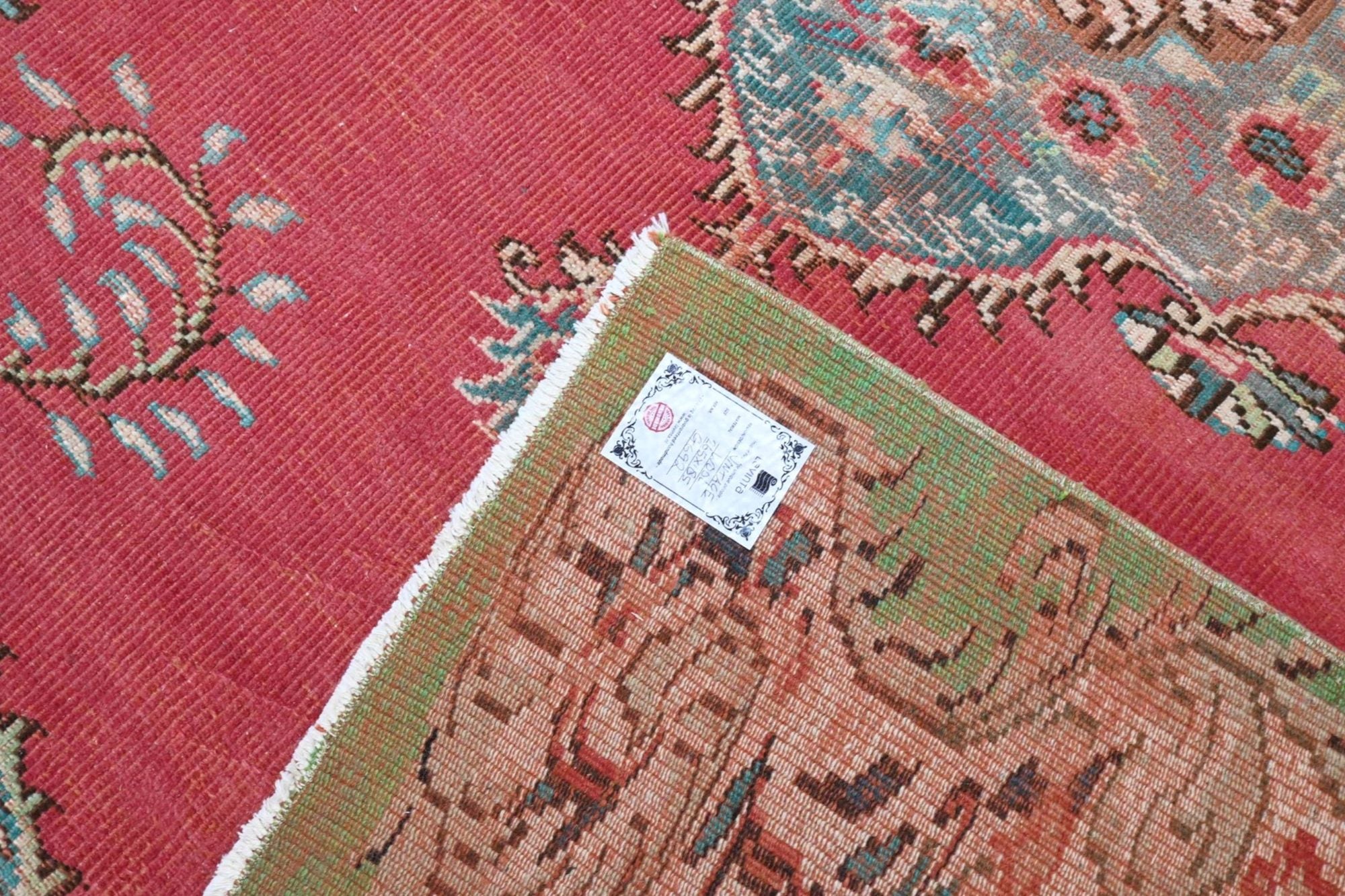 Warm framboosrood vintage vloerkleed - G692