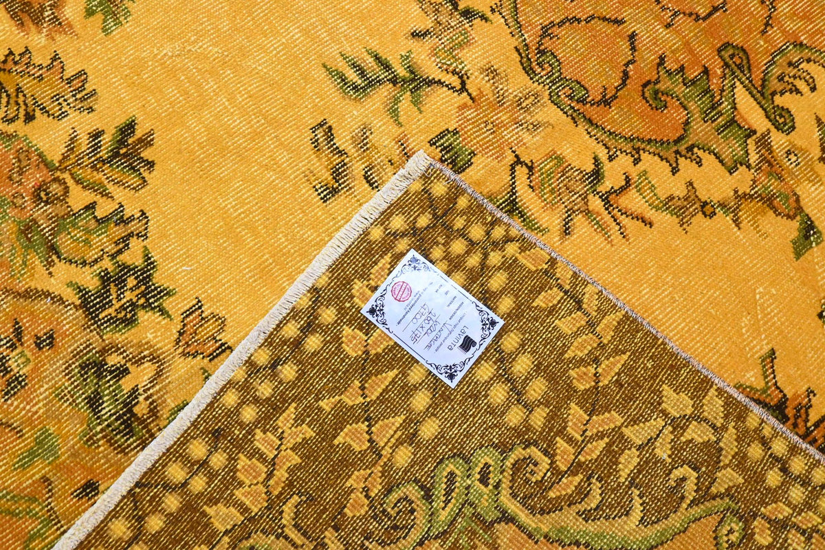 Warm saffraangeel vintage vloerkleed - G700