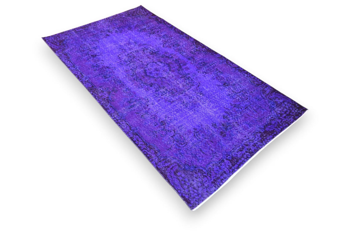 Diep violetpaars vintage vloerkleed - G702