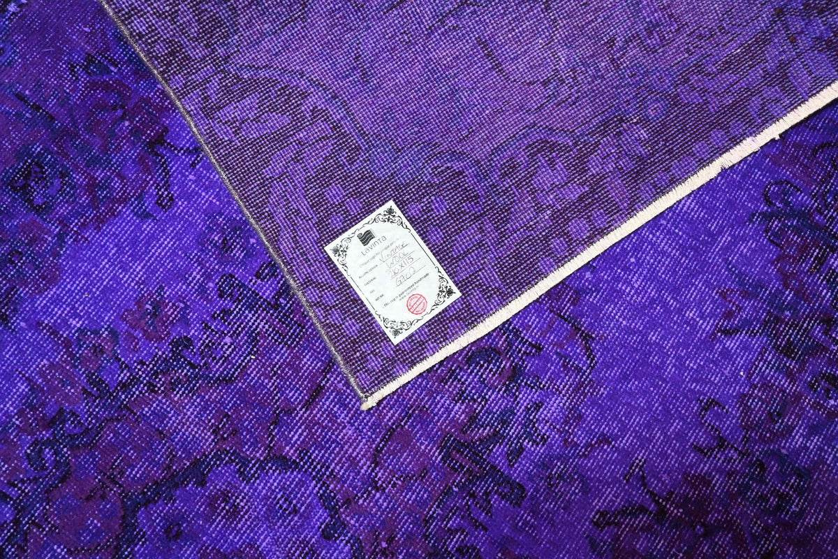 Diep violetpaars vintage vloerkleed - G702