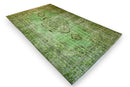 Sappig grasgroen vintage vloerkleed - G703