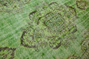 Sappig grasgroen vintage vloerkleed - G703