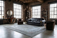 Blue grey vintage rug - G704