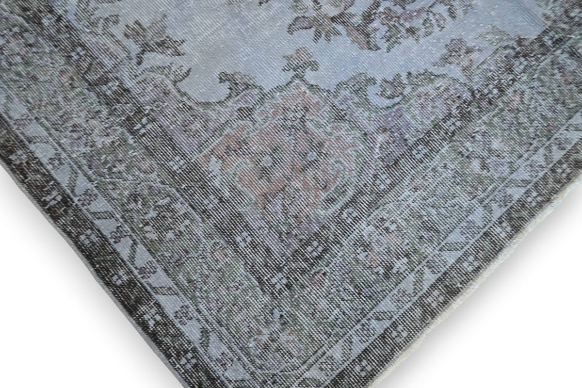 Blue grey vintage rug - G704