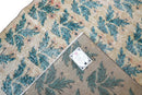 Botanisch turquoise vintage vloerkleed - G705