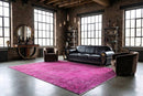 Uitgesproken fuchsiaroze vintage vloerkleed - G708