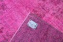 Uitgesproken fuchsiaroze vintage vloerkleed - G708