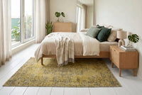 Yellow vintage rug - G709