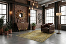 Yellow vintage rug - G709