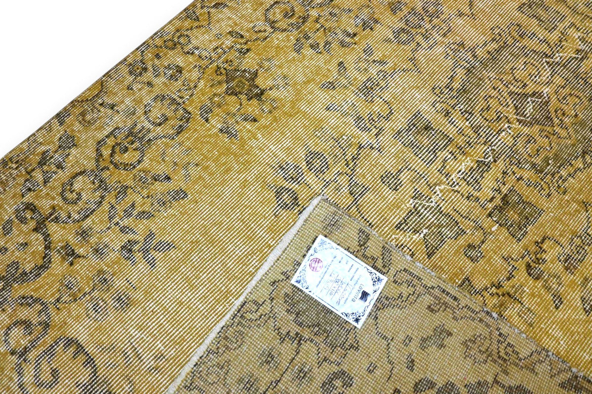 Yellow vintage rug - G709
