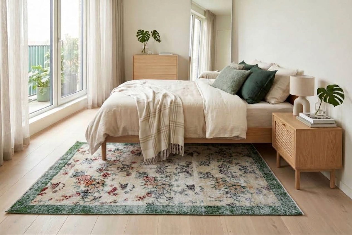Romantisch kleurrijk vintage vloerkleed - G712