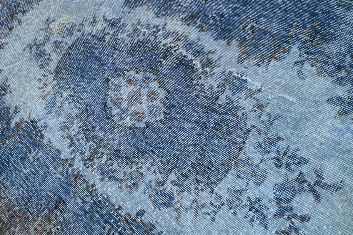 Verweerd denimblauw vintage vloerkleed - G715