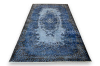 Verweerd denimblauw vintage vloerkleed - G715
