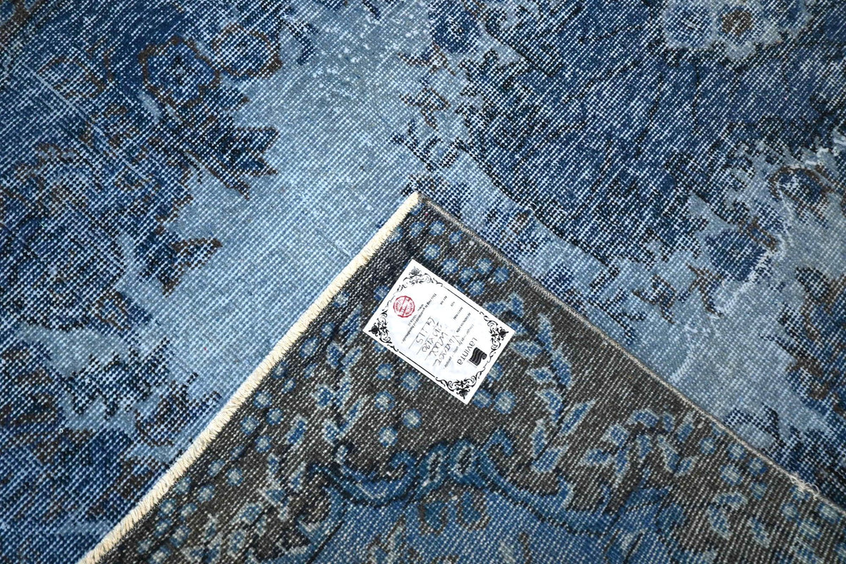 Verweerd denimblauw vintage vloerkleed - G715