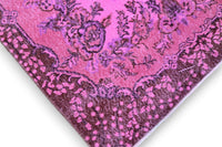 Speels orchideeroze vintage vloerkleed - G717