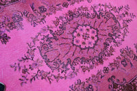 Speels orchideeroze vintage vloerkleed - G717