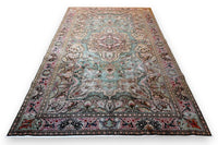 Verfijnd kleurrijk Kayseri vintage kleed, handgeknoopt van wol met katoen, 300 x 185 cm – G751