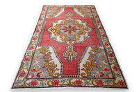 Warm koraalrood vintage Usak vloerkleed G755 – foto 5