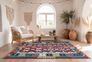 Statig kleurrijk kelim vloerkleed, vlakgeweven, 180 x 130 cm – G760