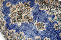 Stoer kobaltblauw vintage vloerkleed G762 – foto 5